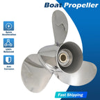 13.5x19 Stainless Boat Propeller for Suzuki 50-140HP (15 Spline)