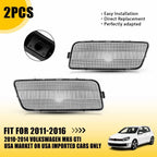 2X Clear Front Side Marker Lamp Light Housings for VW MK6 Golf GTI (2010–2014)