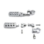 Chrome Dominator CNC FootPeg 1.25" w/ 3" Mounting Bracket for Harley Softail