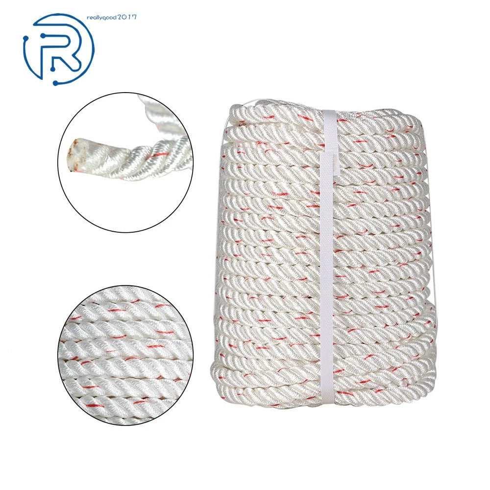 Heavy Duty 1/2" x 150' Three Strand Twisted Polyester Rope