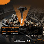 Set of 4 Ignition Coils + Spark Plugs for Subaru Impreza Forester (H4 UF664 93501)