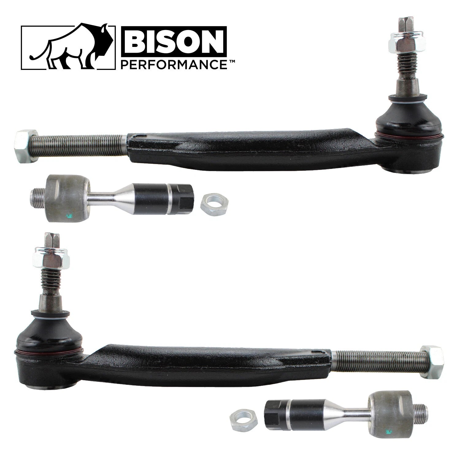 Set of 4 Inner Outer Steering Tie Rod Ends for Buick Chevy GMC
