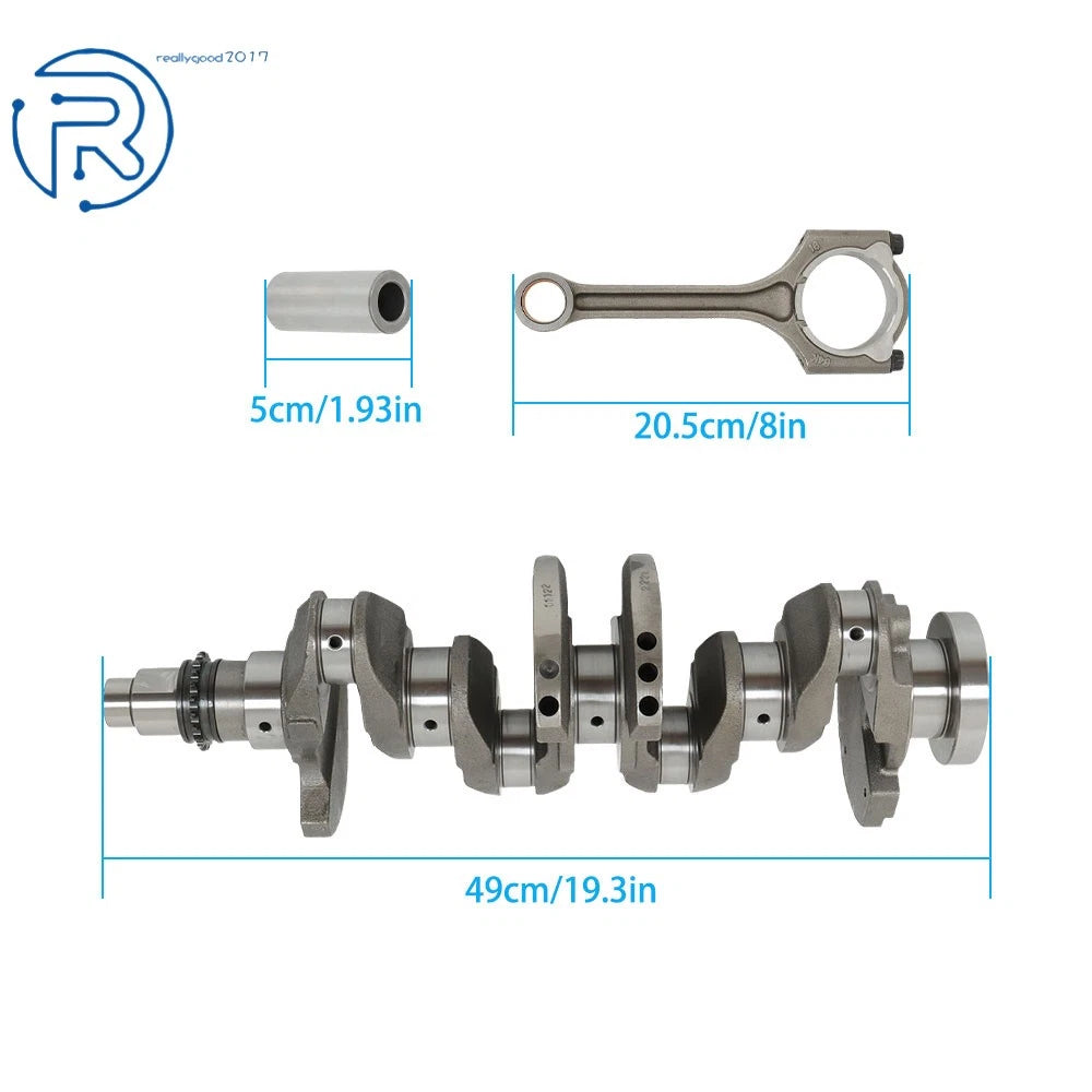 Set of 4 Crankshaft Rods & Pistons for Hyundai Kia Soul Forte (2015–2017)