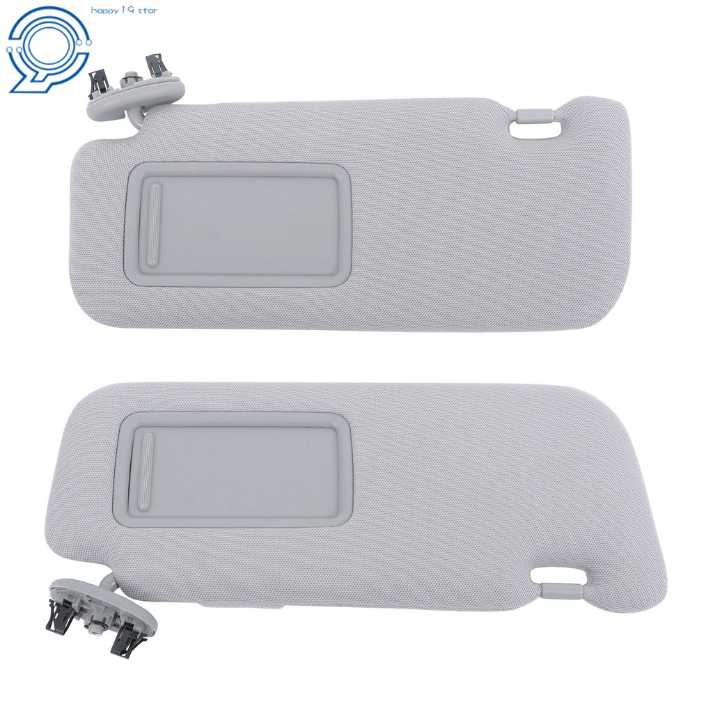 Set of 2 Sun Visors for Toyota Corolla (2009–2013) Gray W/Mirror