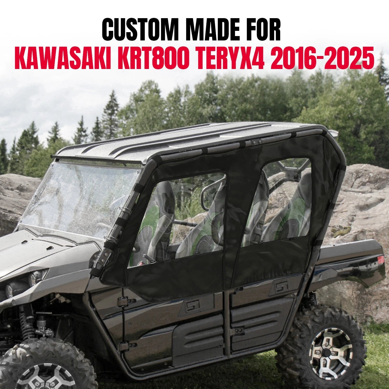 Soft Door Cab Enclosure Kit for Kawasaki KRT800 Teryx4 S LE (2016–2025)