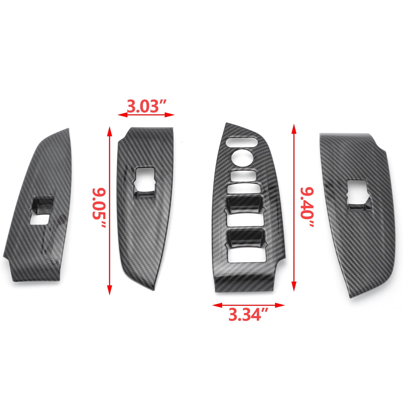 Carbon Fiber Look Inner Window Switch Panel Cover Trim for Honda Accord (2018-2022)