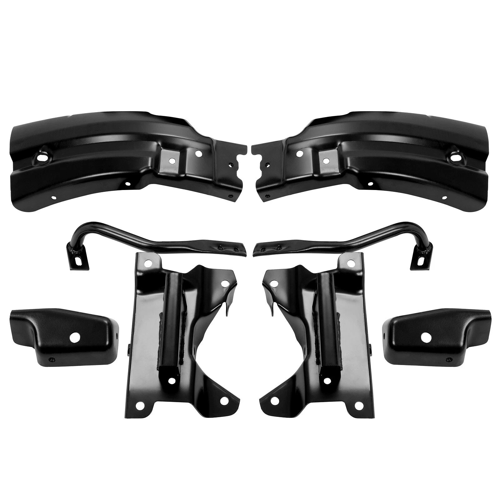 8pc Front Bumper Mounting Support Brace Bracket for Silverado 1500 (2007–2013)