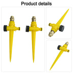 Set of 2 Metal Lawn Sprinklers with Adjustable Heads and Automatic Operation