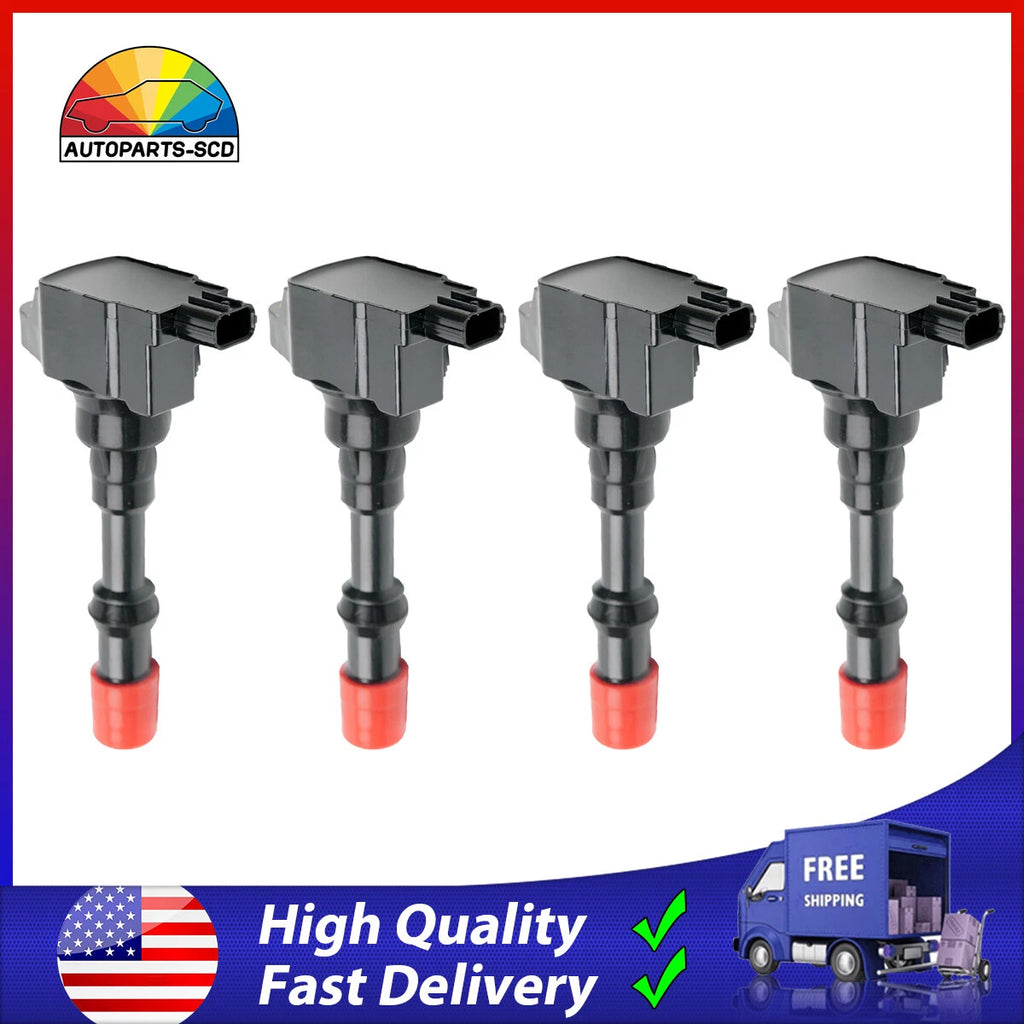 Set of 4 Ignition Coils for Honda Civic (2003–2005) 30520PWA003 UF373