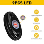 Set of 4 Red LED Rock Crawling Underbody Lights for Truck UTV ATV