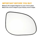 Right Side White Mirror Glass for Hyundai I10 (2011–2013)