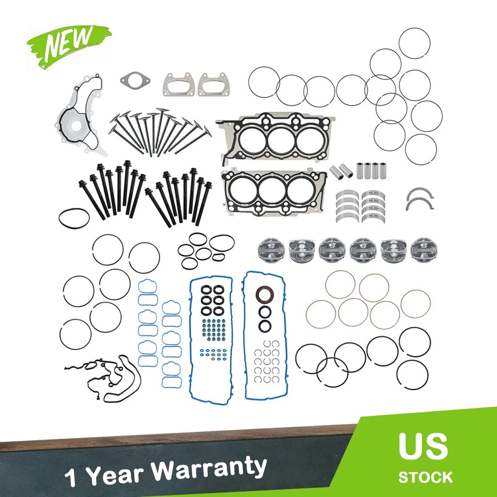 Engine Rebuild Pistons Gasket Bearing Set for Ram Chrysler Dodge Jeep (2011–2016)