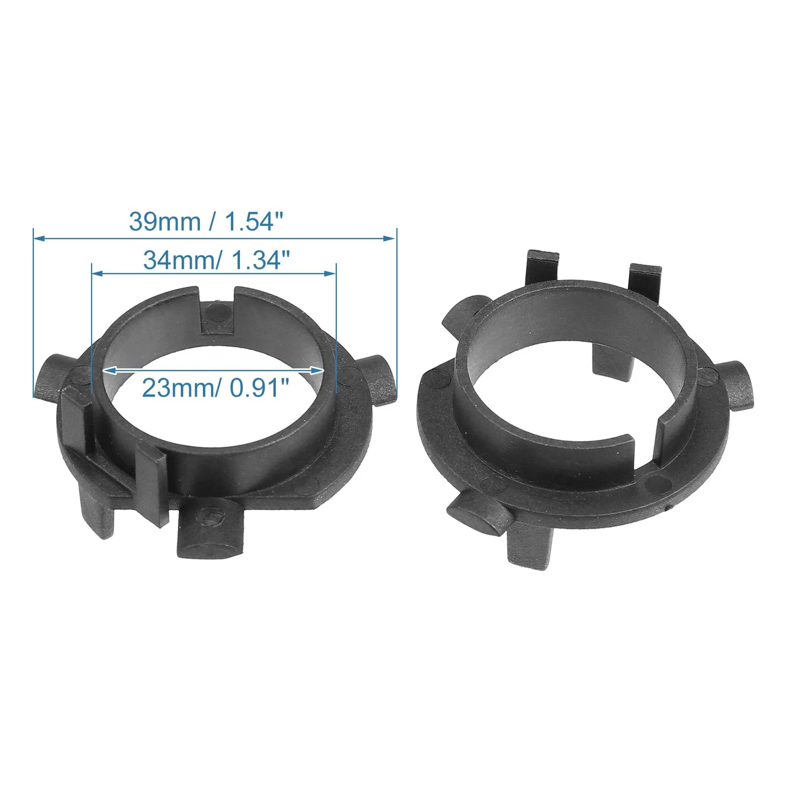 Set of 4 H7 LED Headlight Bulb Adapter Holders for Kia Cadenza (2014)