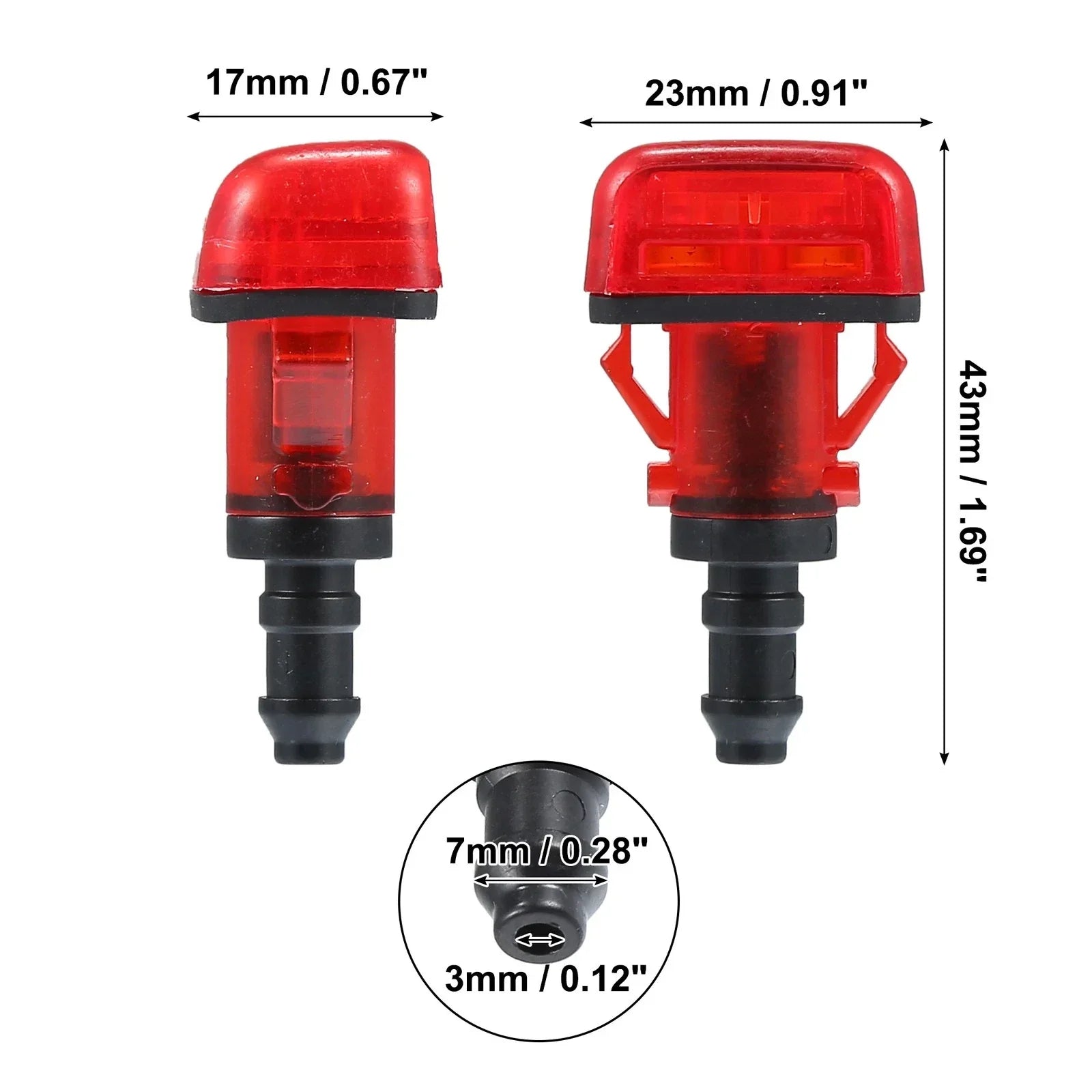 Rear Windshield Washer Nozzles for Honda Pilot (2009-2015) 2 x Spray Jets