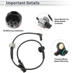 ABS Wheel Speed Sensor for Chevrolet Avalanche (2007–2013) 1 Pc Front Left/Right
