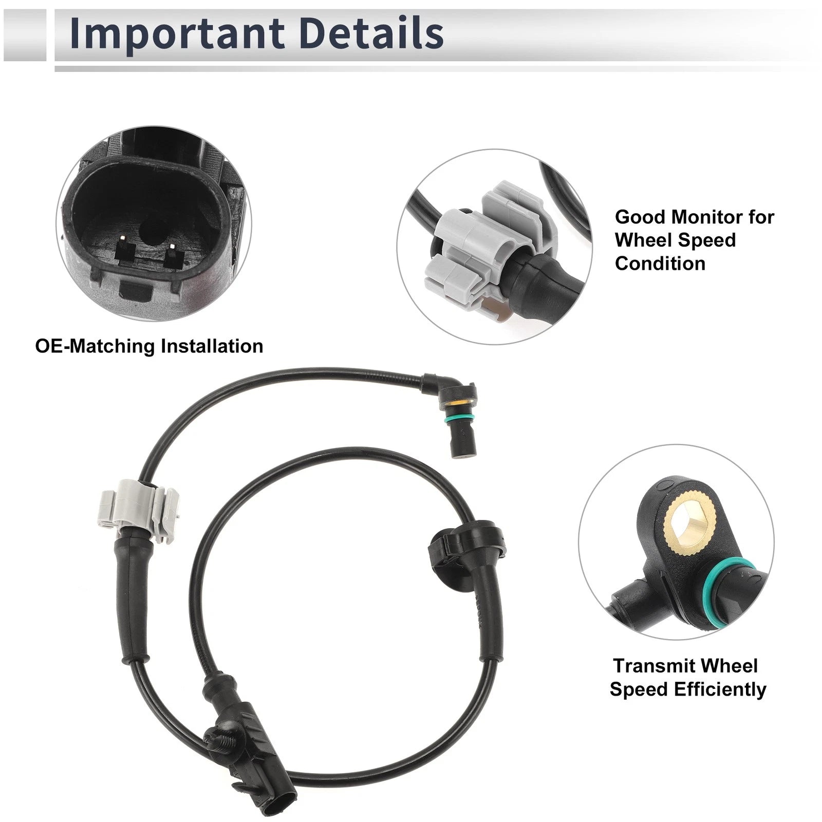 ABS Wheel Speed Sensor for Chevrolet Avalanche (2007–2013) 1 Pc Front Left/Right