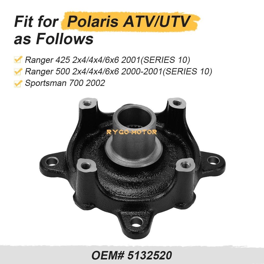 2X Rear Left Hub 5132520 for Polaris Sportsman 700 (2002)