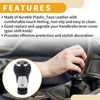 5 Speed Manual Gear Shift Knob for Audi A3 8P (2003–2013) Plastic Faux Leather