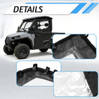 Soft Half Door Enclosure for T-Boss 550 560 750 760 UTV (PVC, Black/Clear)