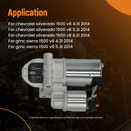 1.4kW PMGR Starter for Chevrolet Silverado 1500 (2014) 12645040 12667173