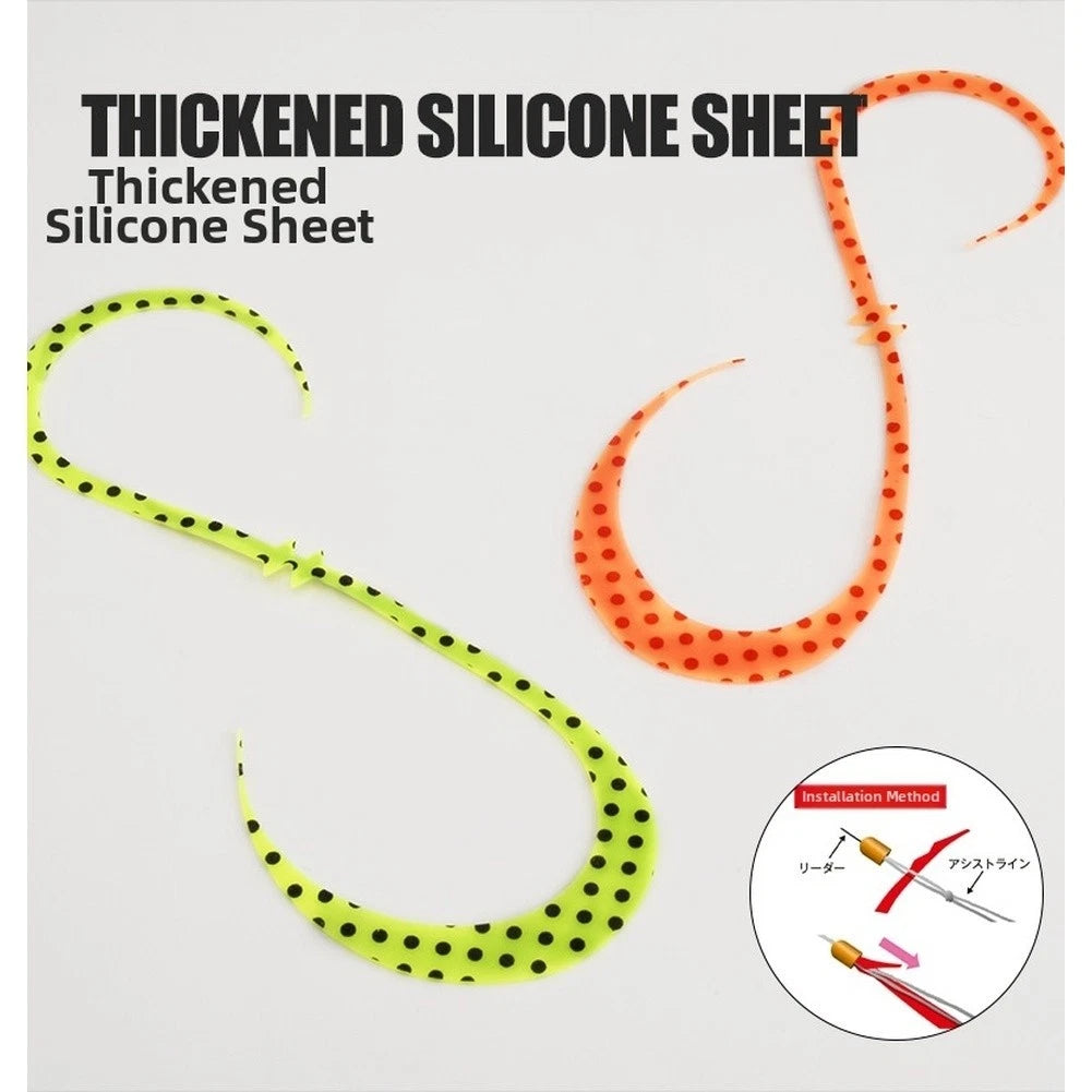 S Type Streamer Fishing Lure Silicone Skirt 110mm for Freshwater