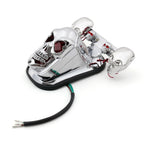 Chrome Motorcycle Skull Turn Signal Tail Light for Touring (Fit 2014–2023)