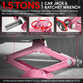 15.2in Steel Leveling Scissor Jack for SUV Wagon (3306lbs Capacity)