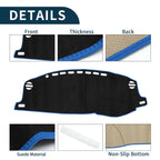 Dashboard Cover Mat for Lexus CT 200H (2011–2019) Sun Protector Black Blue