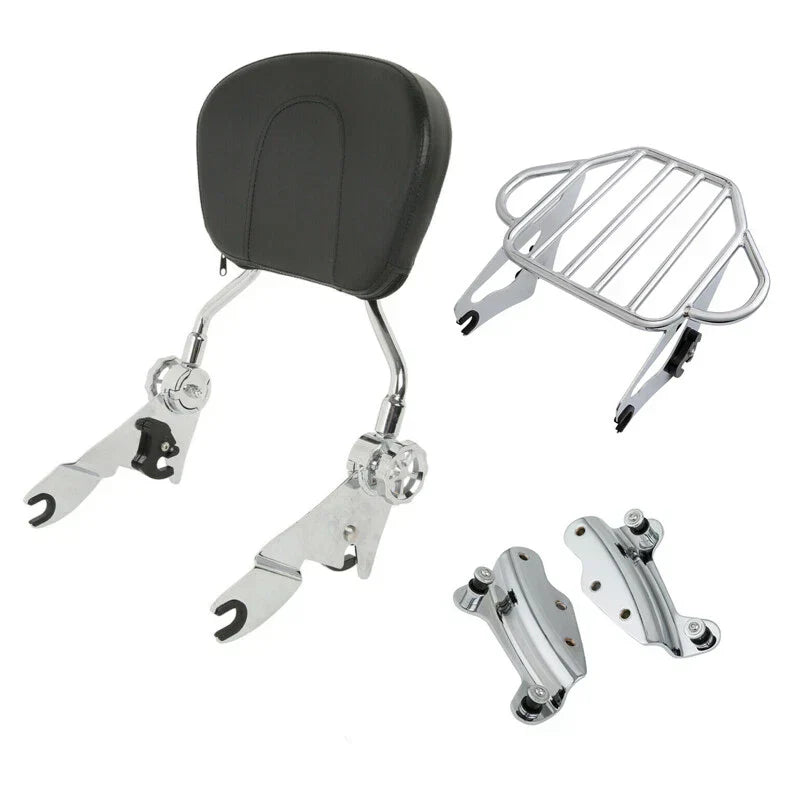 Backrest Sissy Bar Luggage Rack Docking for Harley Road Glide (2009 - 2013)
