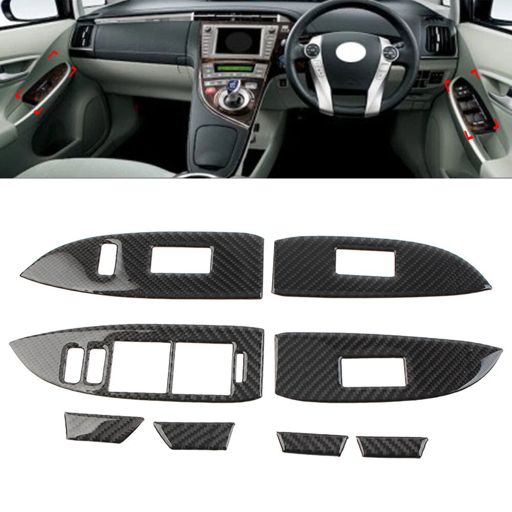 Set of 8 RHD Window Lift Switch Panel Covers for Toyota Prius (2012–2015)