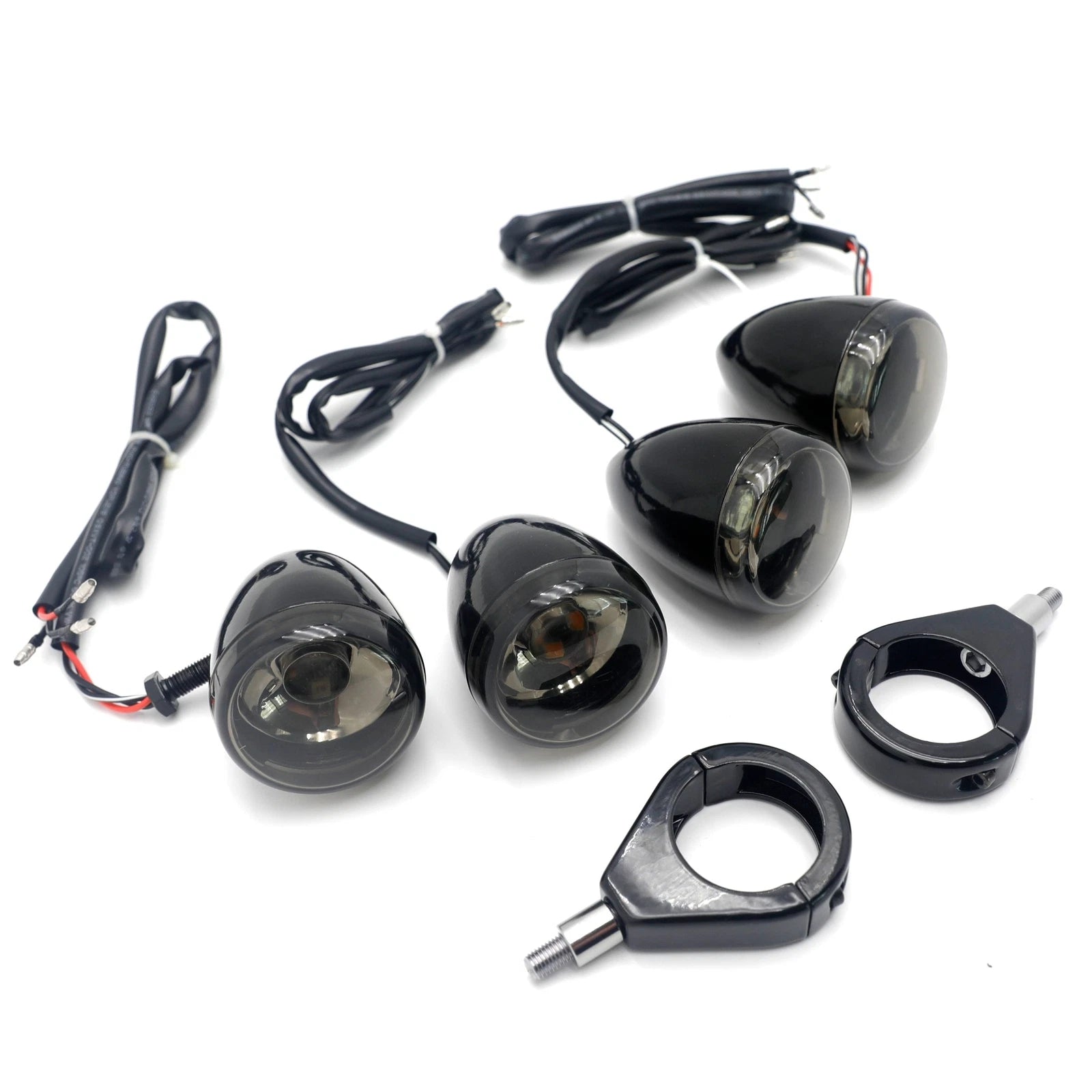 Smoke Lens Turn Signals Kit for Harley Davidson Bullet (41mm)