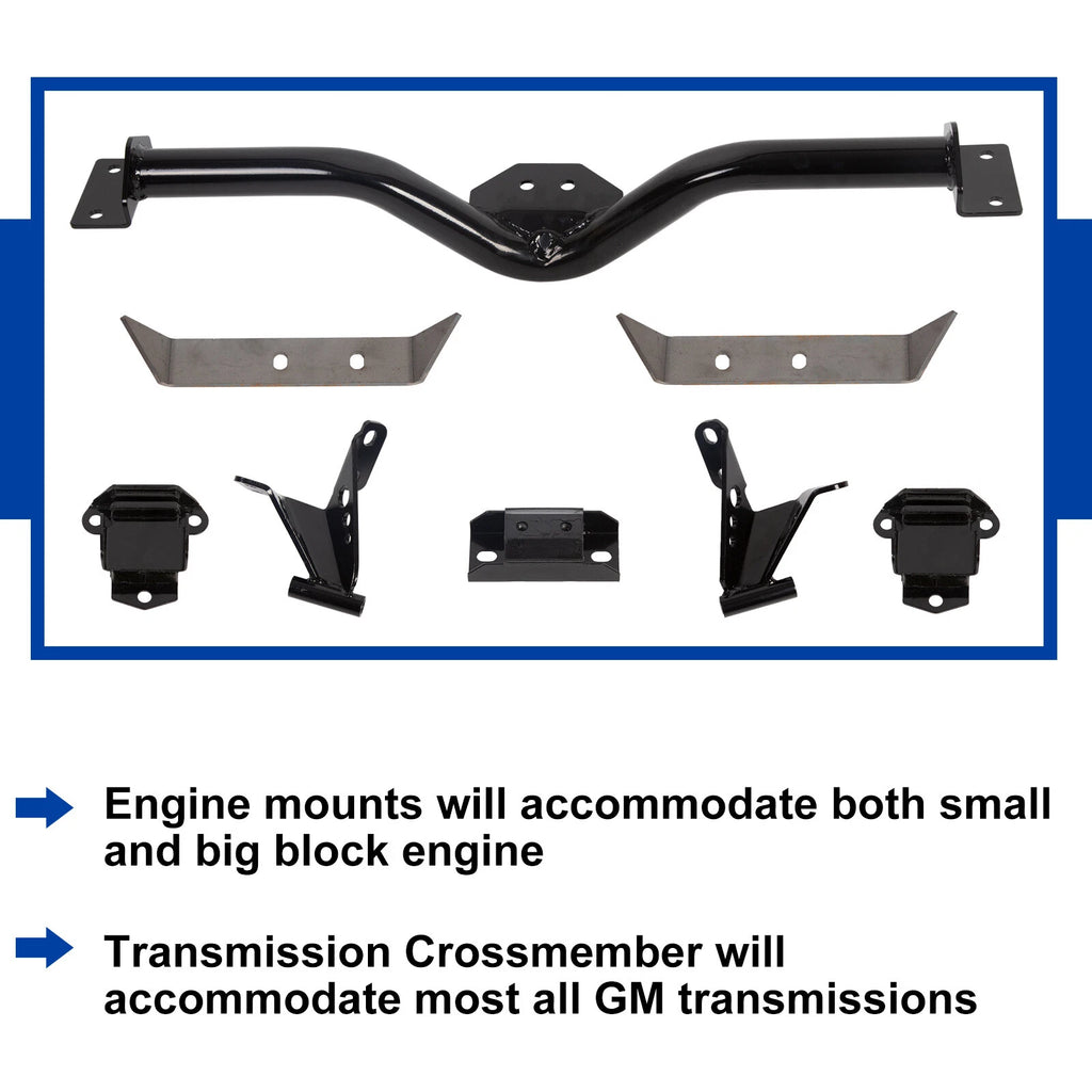 Set of Engine Transmission Mounts for Chevy 210/150 V8 Belair/Nomad (1955–1957)