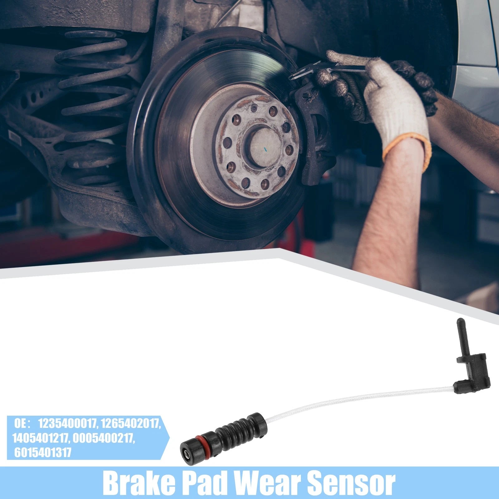 Set of 4 Brake Pad Sensors for Mercedes-Benz 