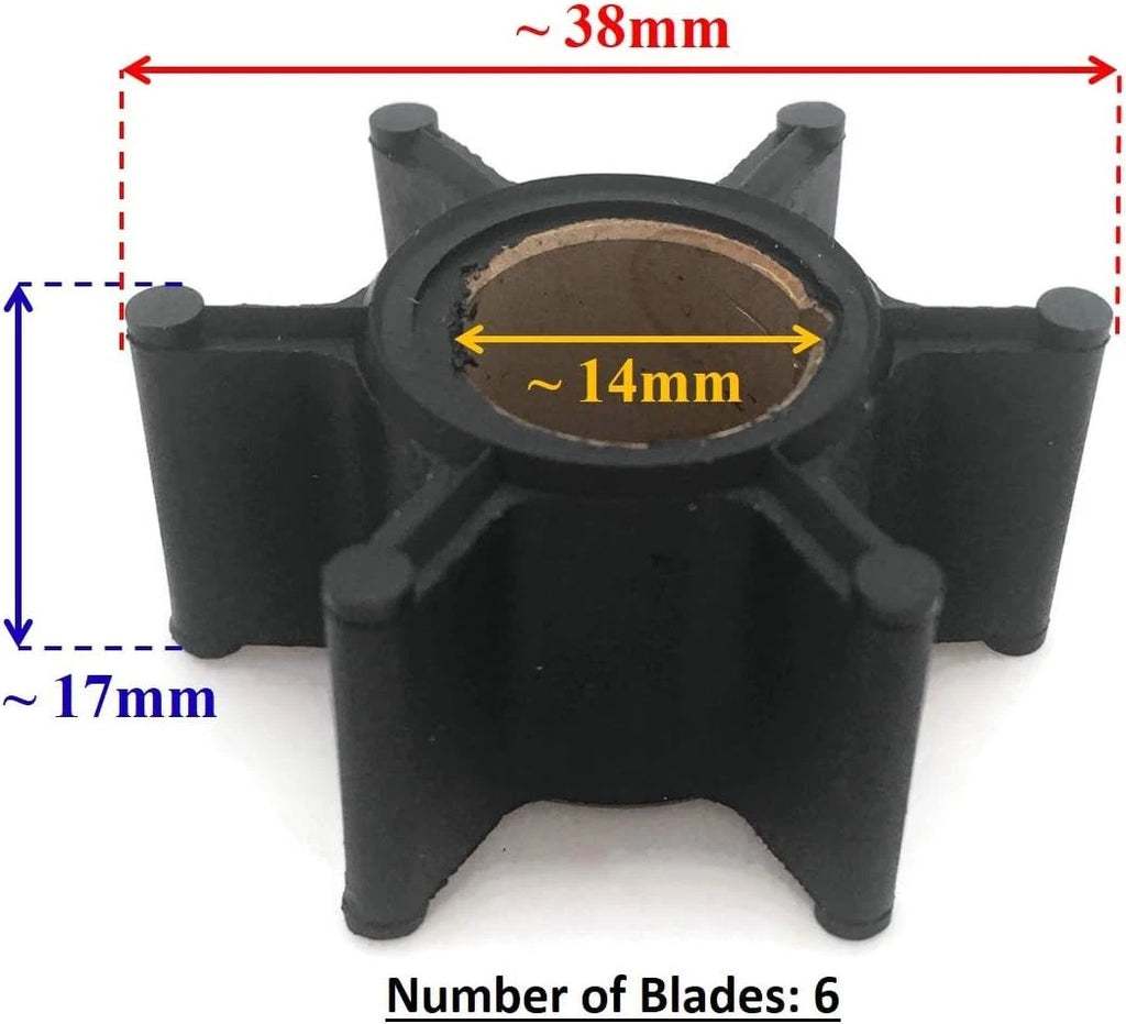 Water Pump Impeller for Johnson Evinrude OMC Outboard 6HP 9HP (389623)