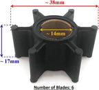 Water Pump Impeller for Johnson Evinrude OMC Outboard 6HP 9HP (389623)