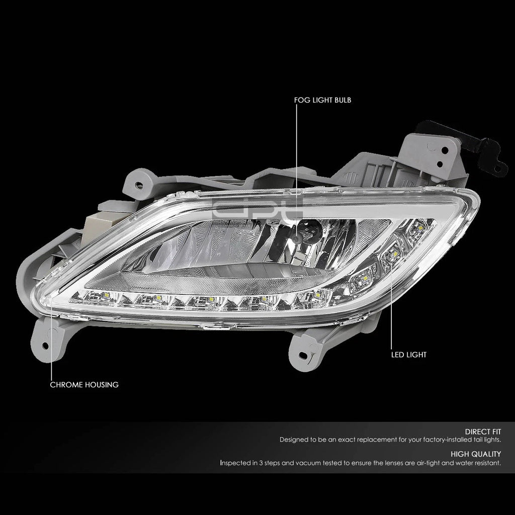 Pair LED DRL Strip Fog Light Lamps for Veloster (2012–2017)