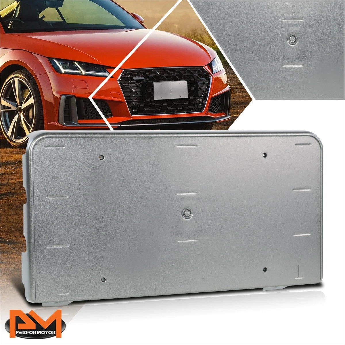 Front Bumper License Plate Mounting Bracket for Audi TT/TTS Quattro (2016–2022)