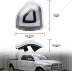 Clear Lens Amber LED Side Mirror Turn Signal Lights for Dodge Ram 1500 2500 3500
