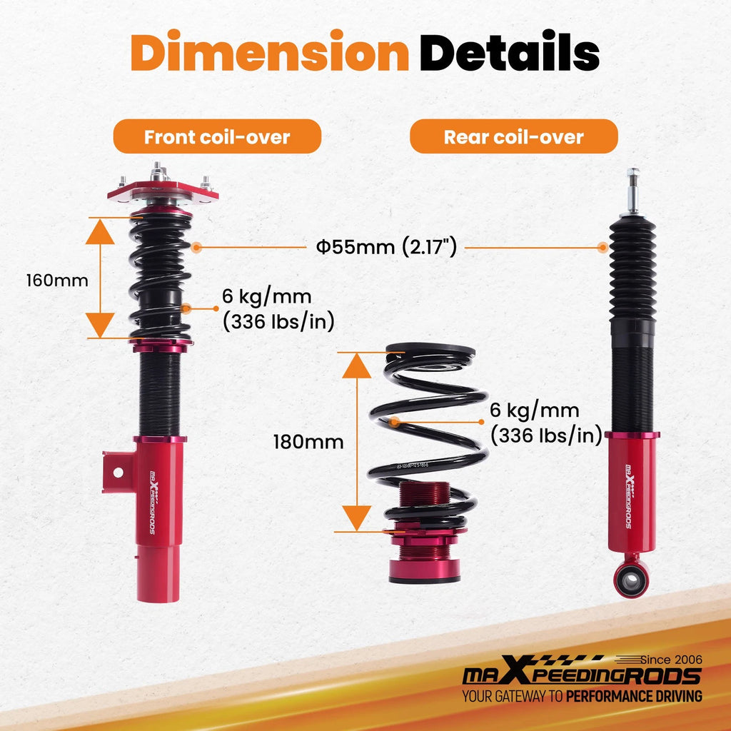 Coilover Struts Lowering Kit for VW Golf/Jetta (2006-2014)