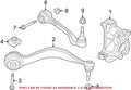 Front Left Rearward Suspension Control Arm for BMW (OEM 31106878593)