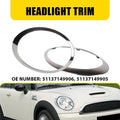 Set of 2 Headlight Trim Rings for Mini Cooper R55 R56 (2007–2015) Glossy Chrome