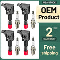 4 Pack Ignition Coils and Spark Plugs for 2006–2008 Honda Fit 1.5L L4