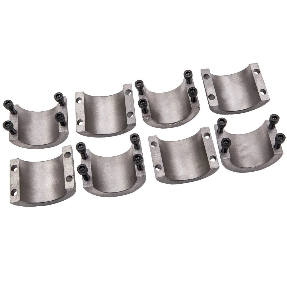 Set of 4 Steel Tube Clamps for Roll Cage Mounts (Weldable, 1.75")