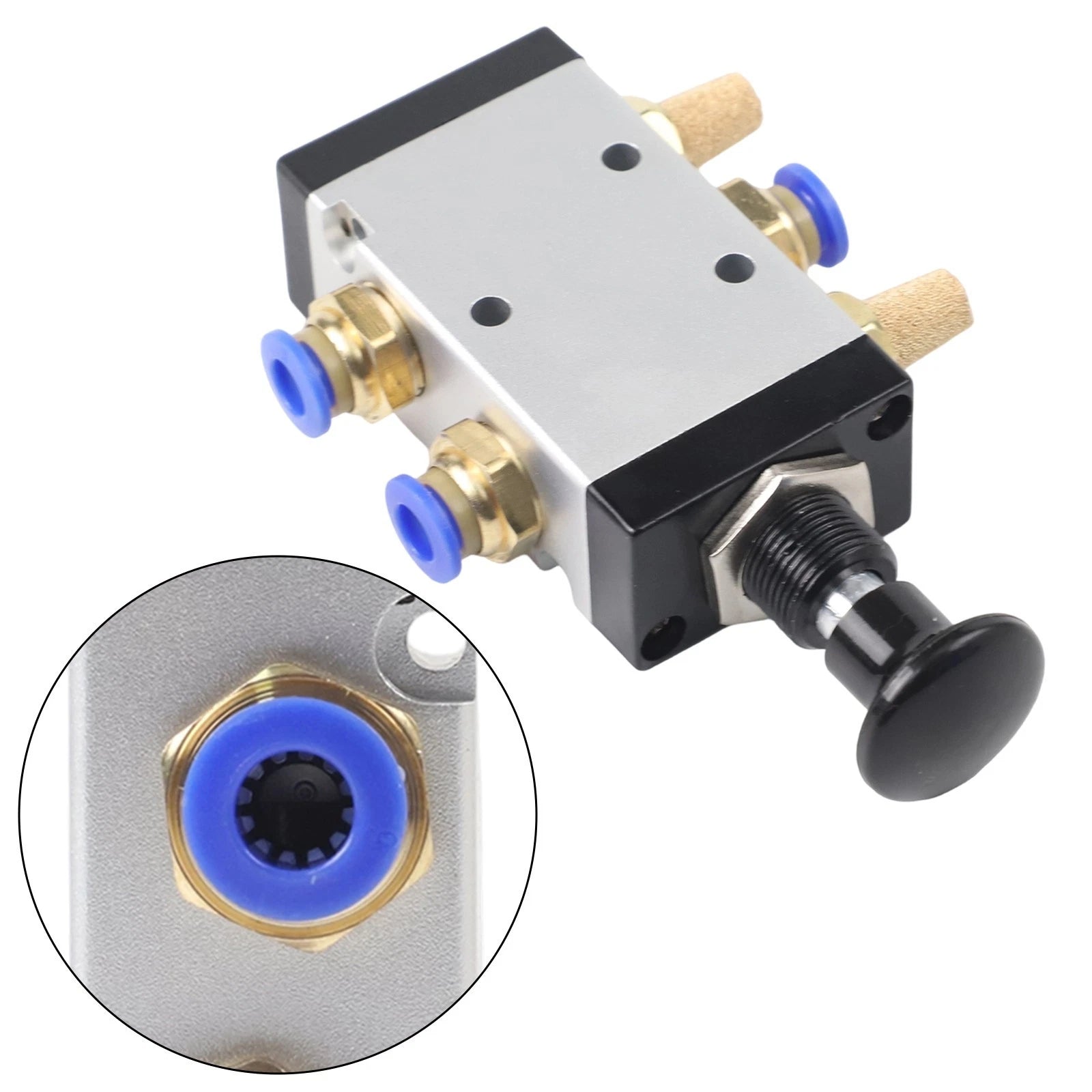 5-Way Pneumatic Air Valve 4R210-08 for Hand Push Pull (Connector)
