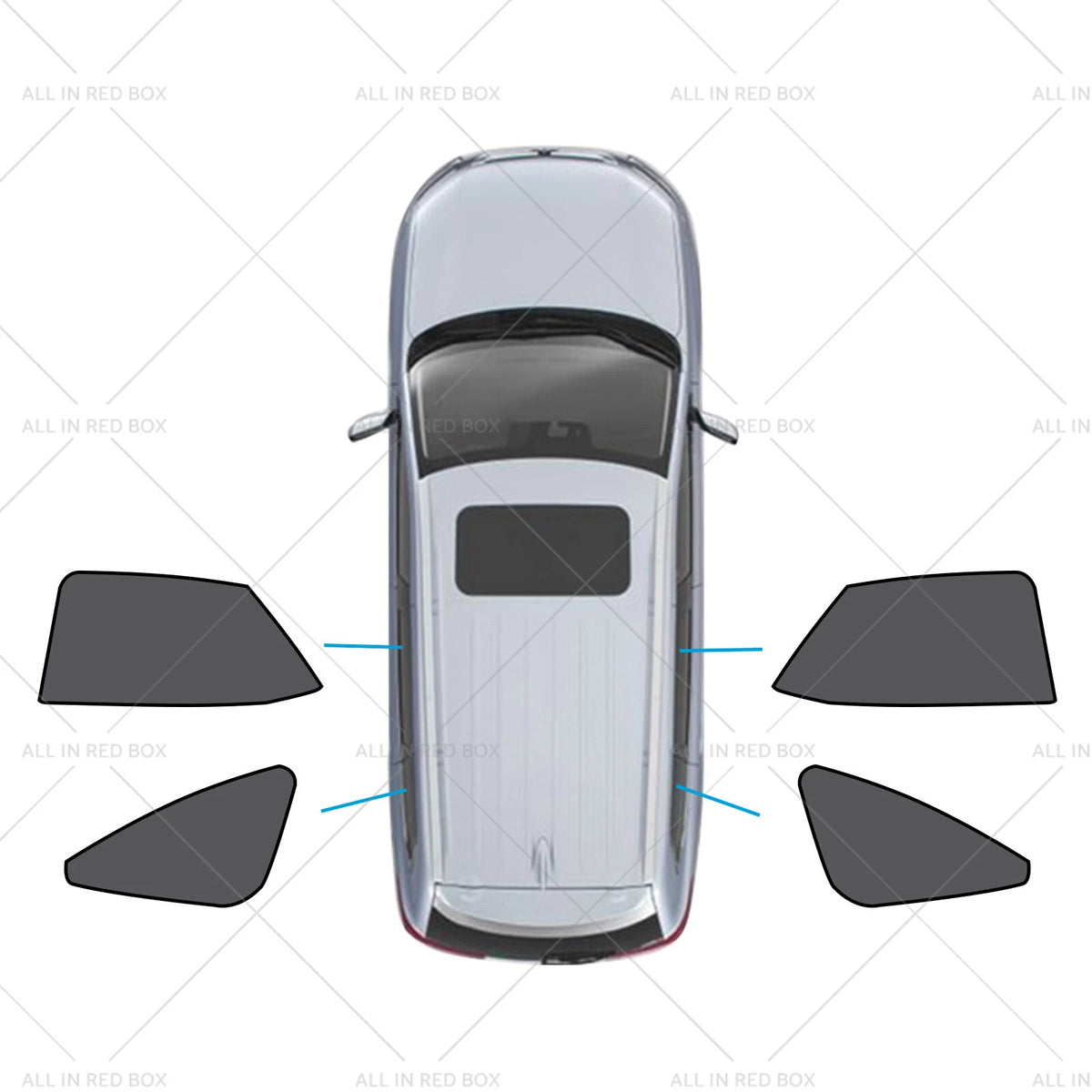 Set of 2 Magnetic Mesh Sun Blind Shades for Lexus NX (2022–2024)