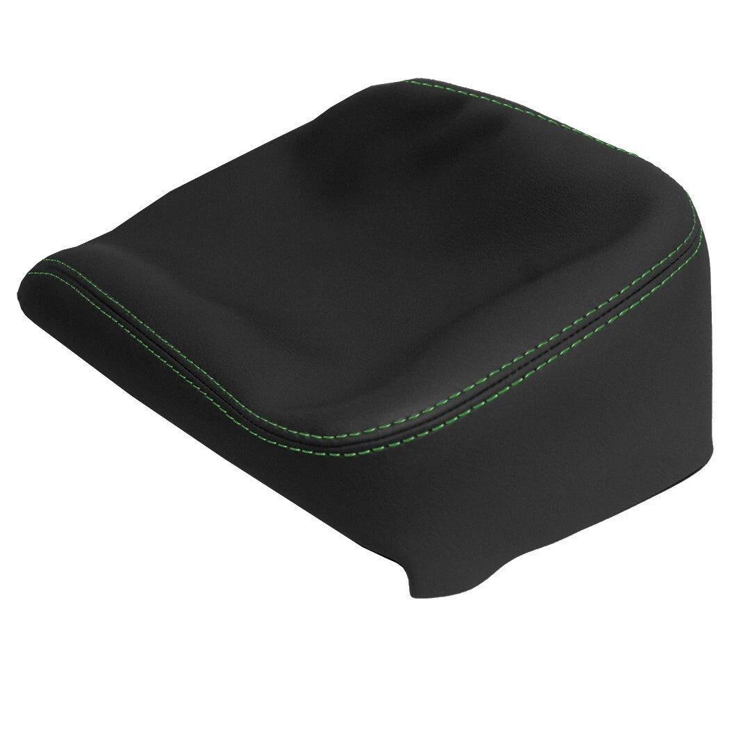 Console Lid Armrest Cover for Nissan Frontier (2022–2024) Green Stitch