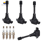 Set of 4 Ignition Coils & Spark Plugs for Nissan Altima 2.5L L4 (2007–2015)