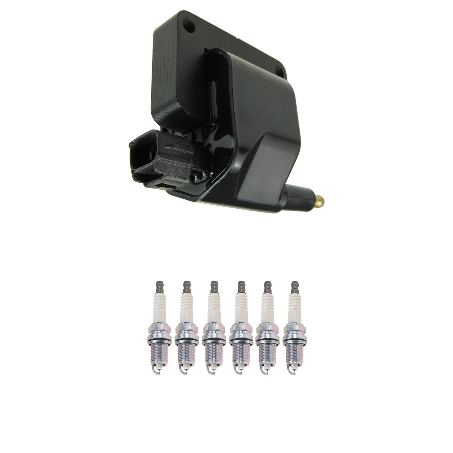 Set of 6 NGK HEI Ignition Coils & Platinum Spark Plugs for Dakota Ram 1500 (1997–2004)