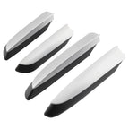 Set of 4 Roof Rail Retrofit Covers for Toyota RAV4 (2013–2018) ABS Black Silver Cap