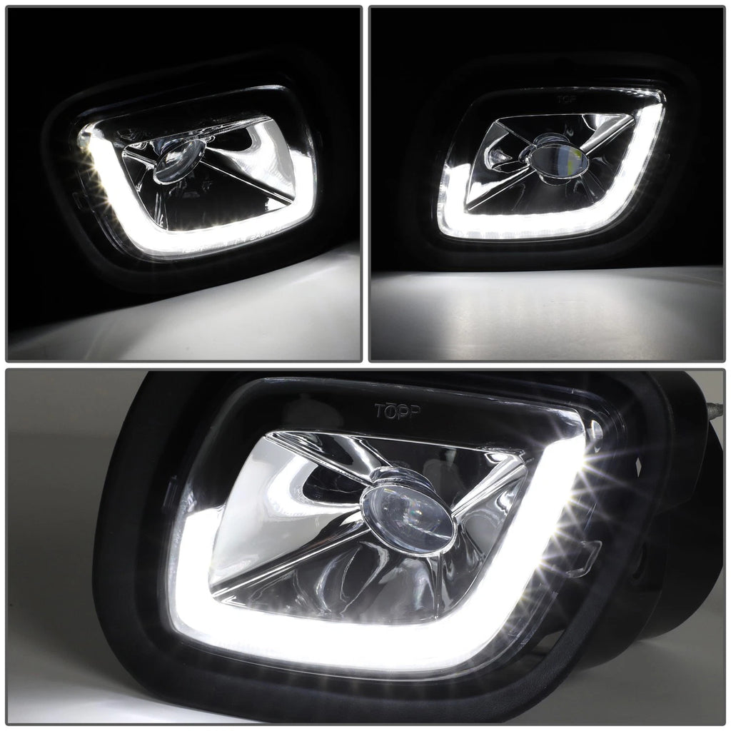 Chrome Housing LED Halo Projector Fog Light for Freightliner Cascadia (2008–2017)